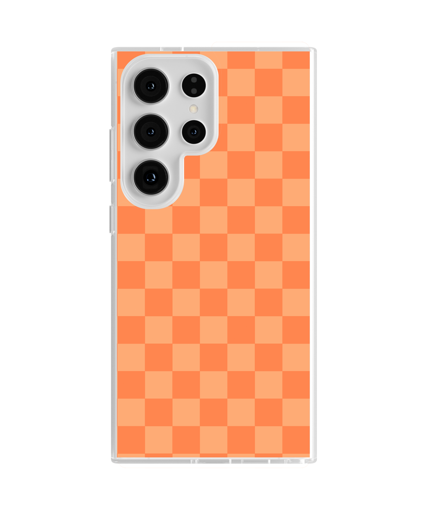 Tangerine Checkers Clear Case Insert