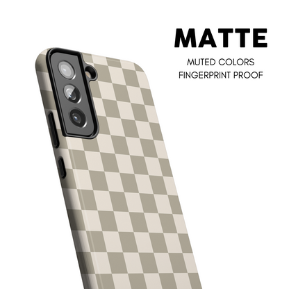 Taupe Checkers II Galaxy Case