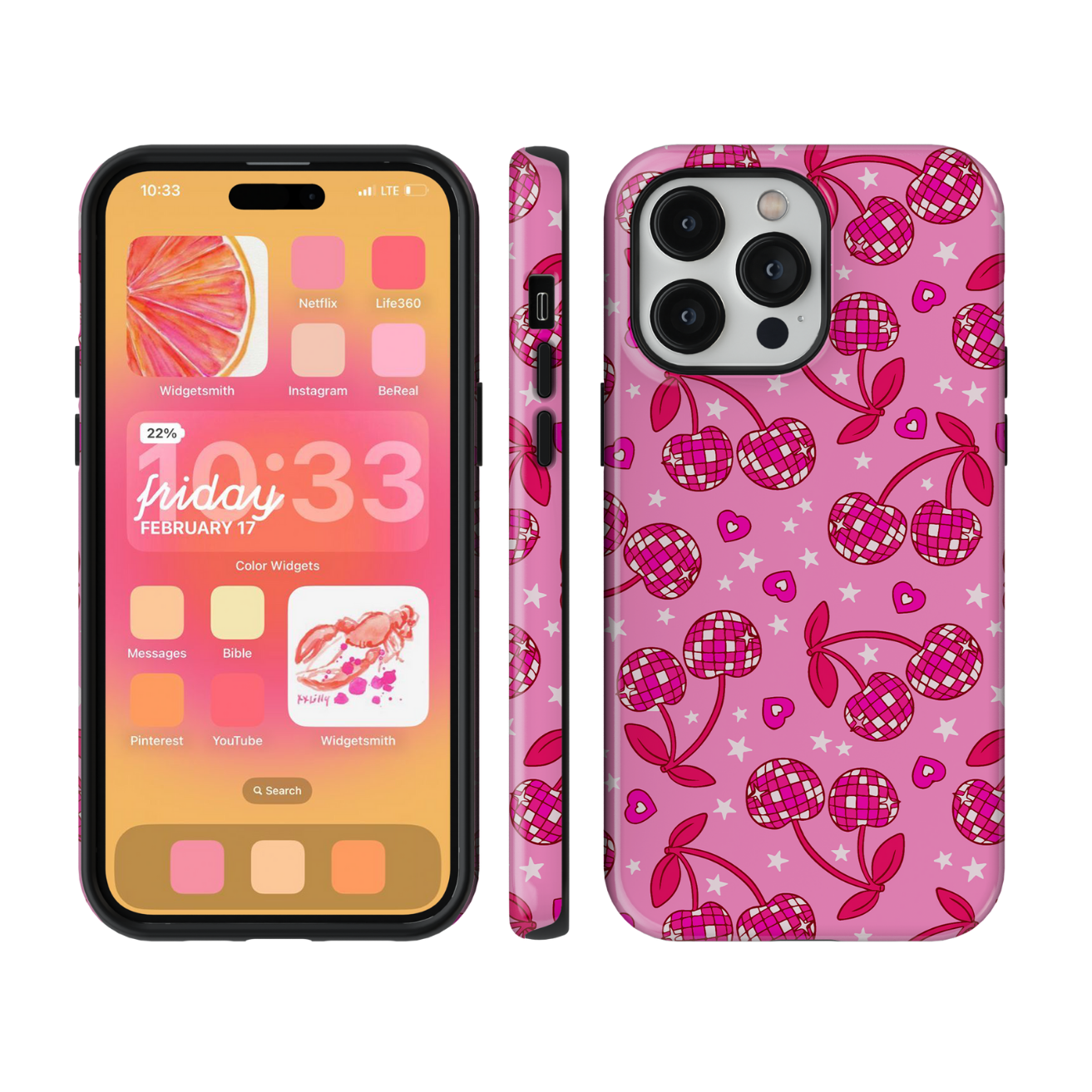 Sweetheart Disco Cherries Phone Case