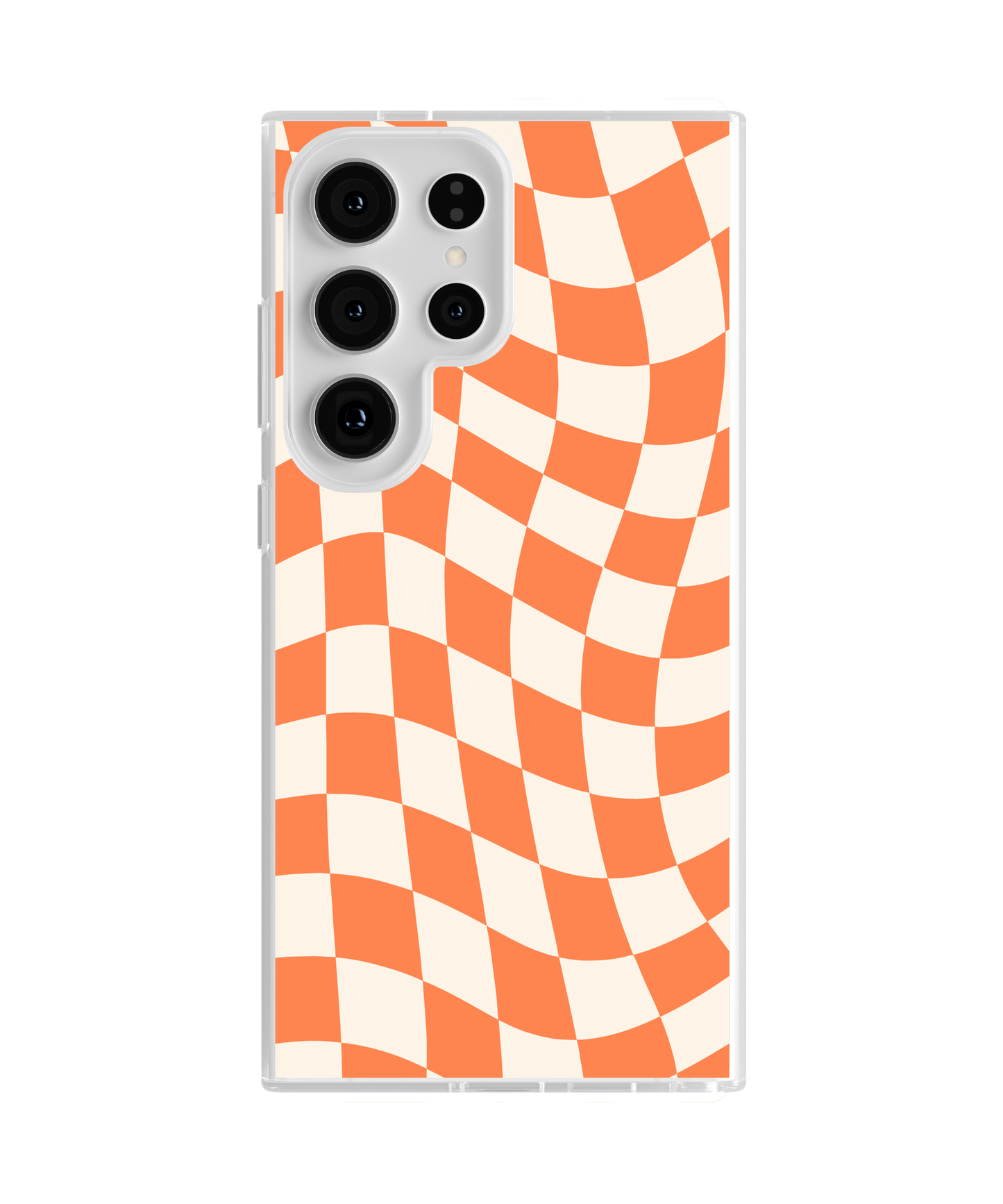 Tangerine Wavy Checkers II Clear Case Insert