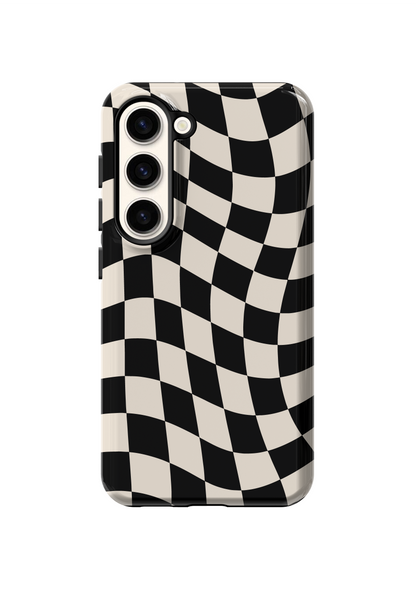 Onyx Wavy Checkers II Phone Case