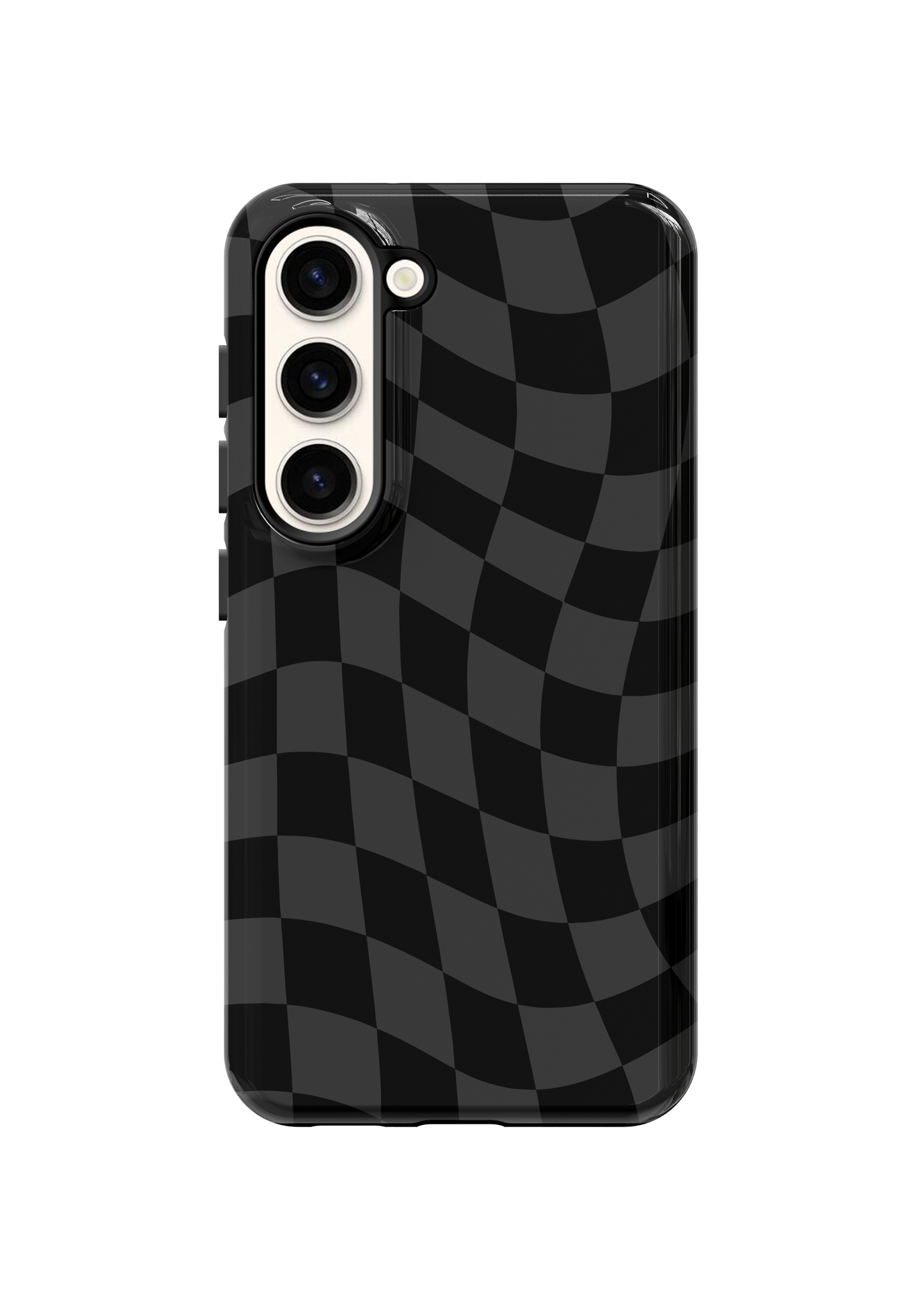 Onyx Wavy Checkers Phone Case