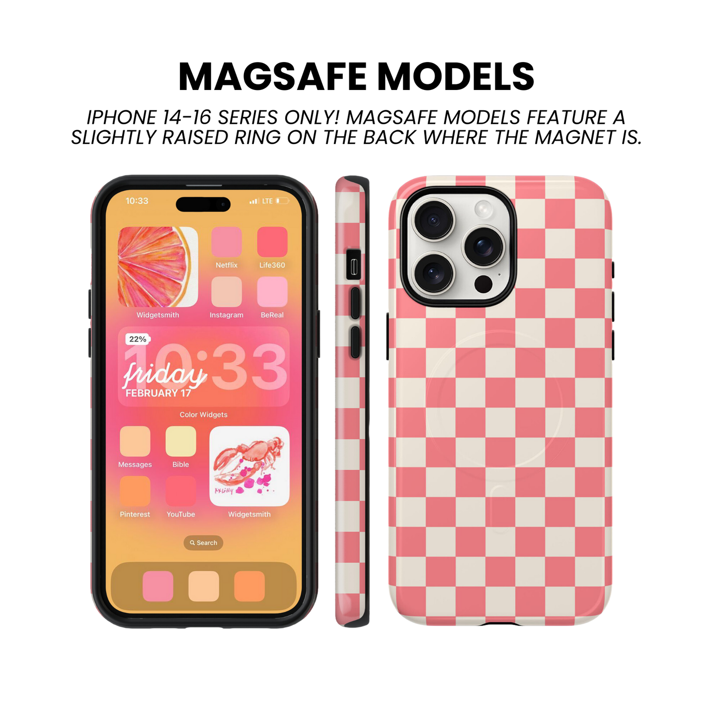 Rose All Day Checkers II Phone Case