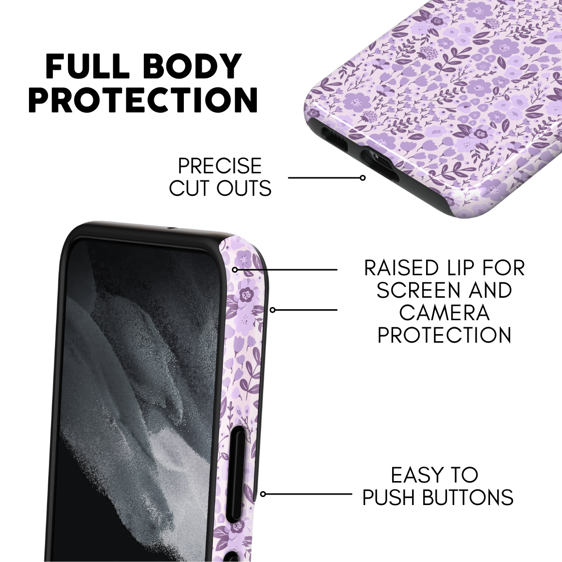 Lavender Fields (Light) Galaxy Case