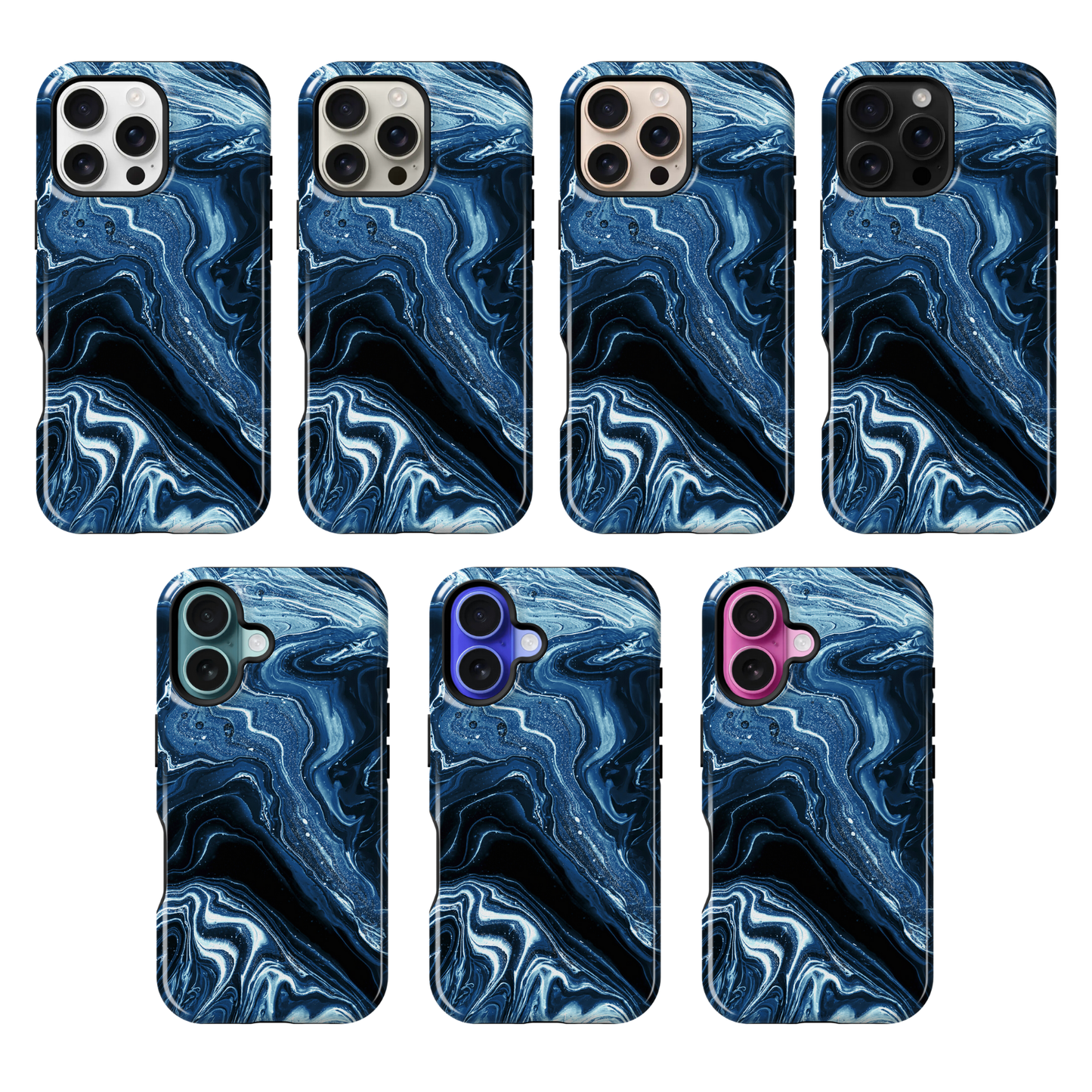 Sapphire Marble Obsession Phone Case