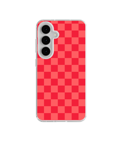 Vermillion Checkers Clear Case Insert