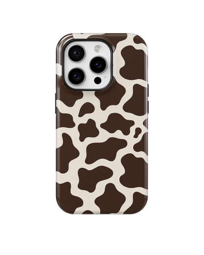 Espresso Cow Print Phone Case