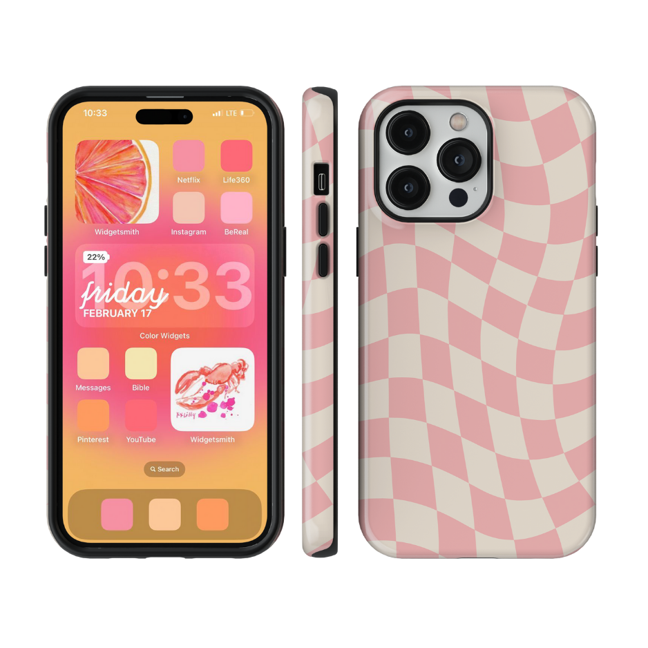 Pinky Swear Wavy Checkers II Phone Case