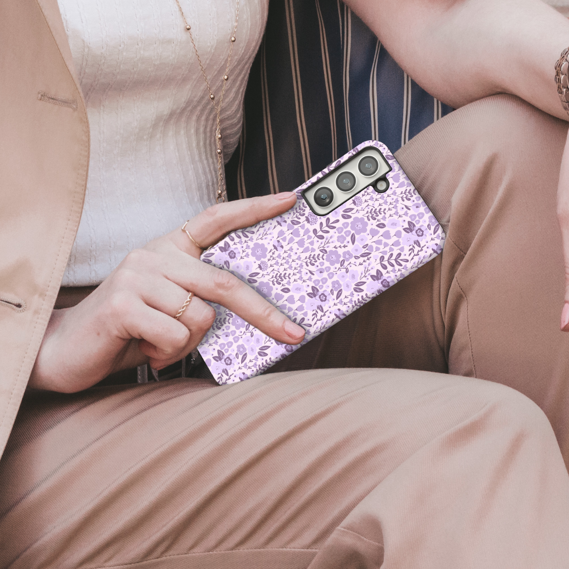 Lavender Fields (Light) Galaxy Case