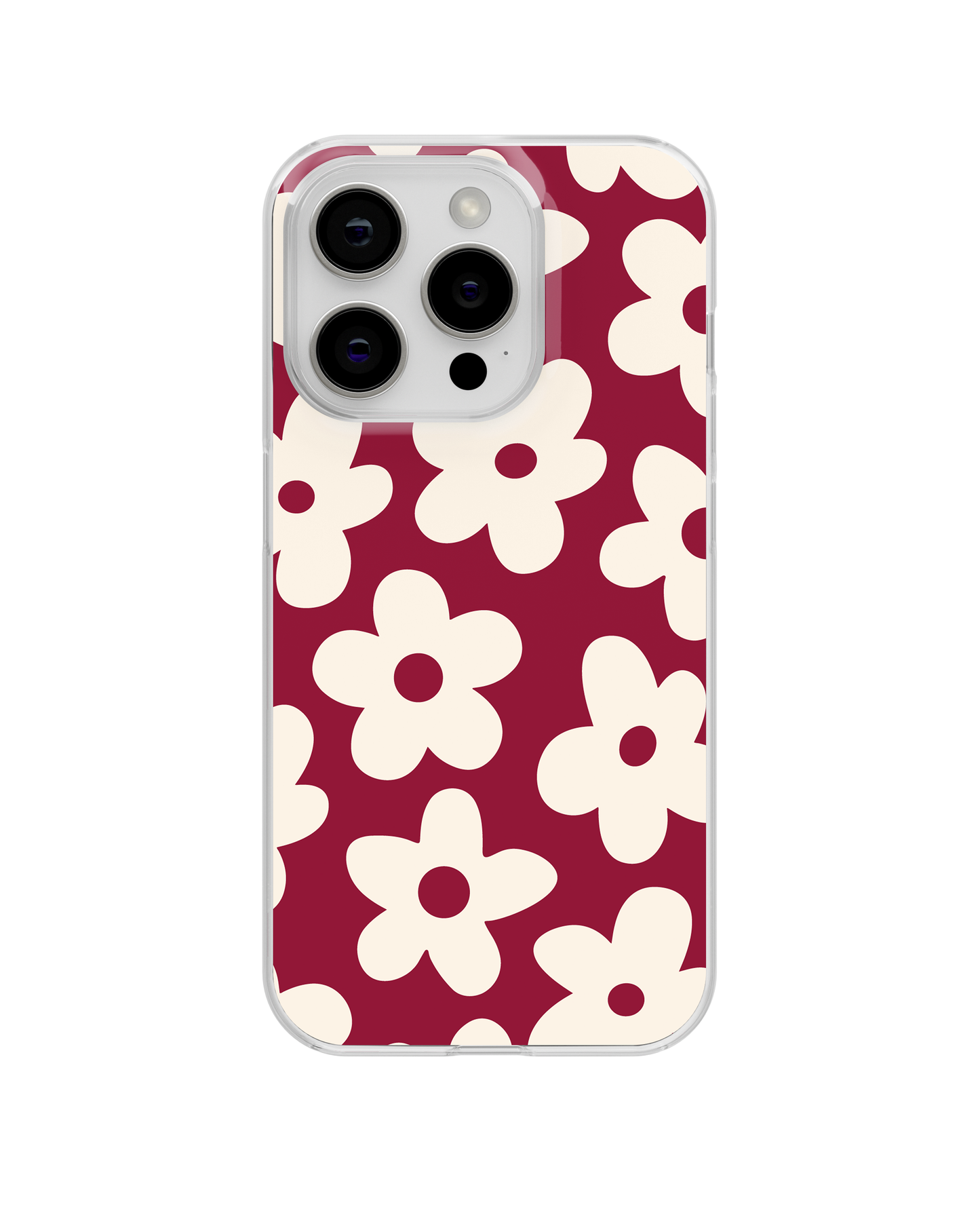 Black Cherry Big Blooms Clear Case Insert