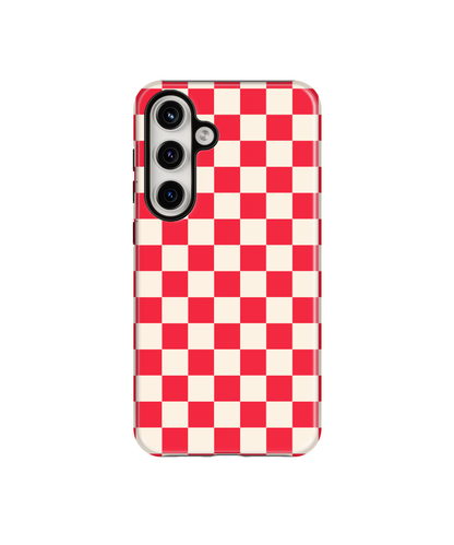 Vermillion Checkers II Phone Case