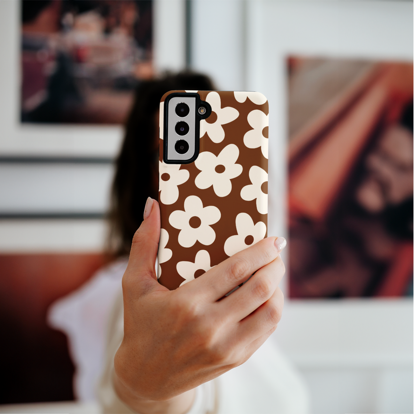 Cocoa Big Blooms Galaxy Case