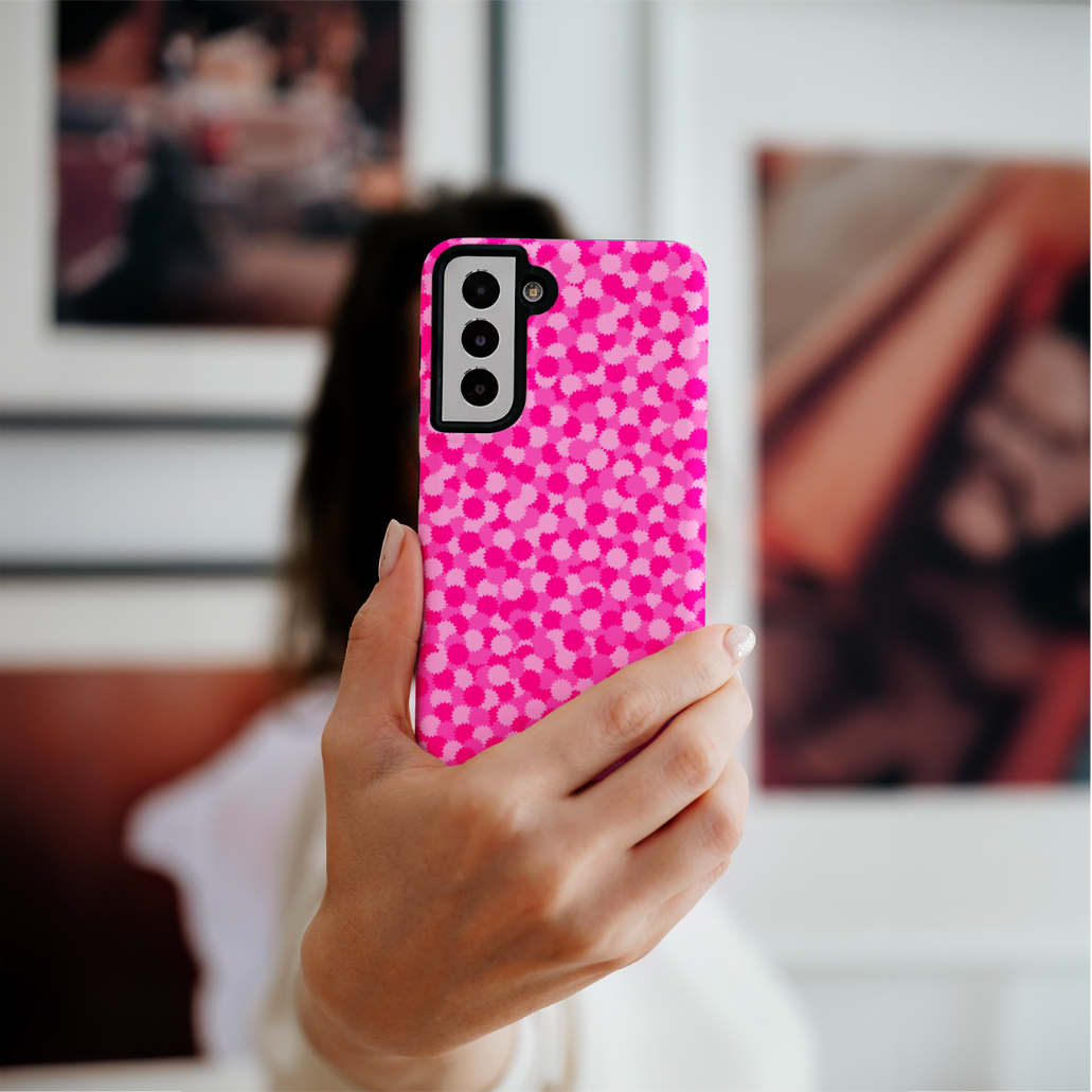 Fuchsia Pop Joy Bursts Galaxy Case