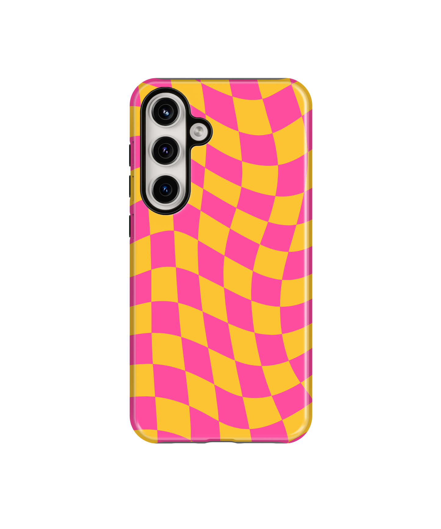 Pink Lemonade Wavy Checkers Phone Case