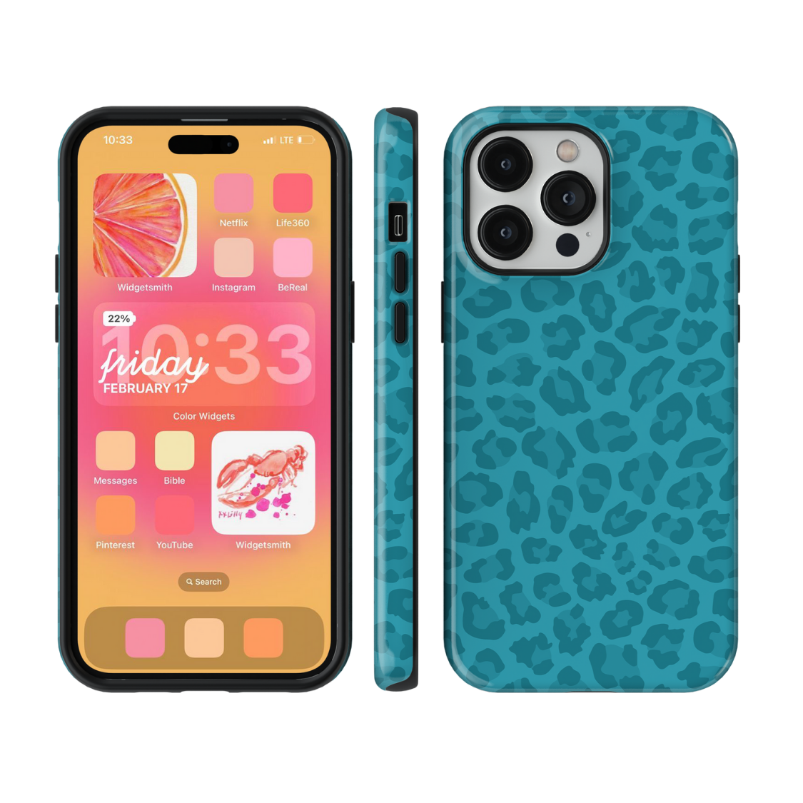 Mermaid Jewel Leopard Phone Case