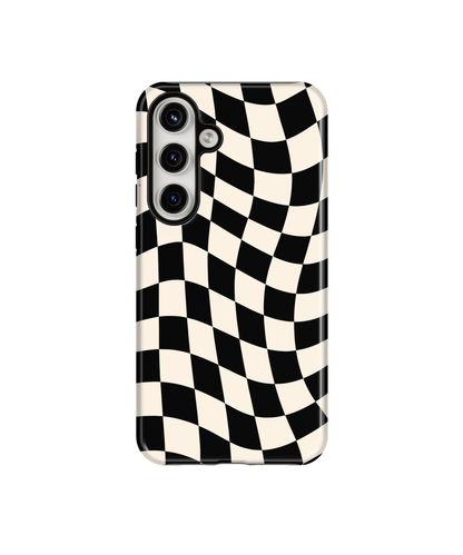 Onyx Wavy Checkers II Phone Case