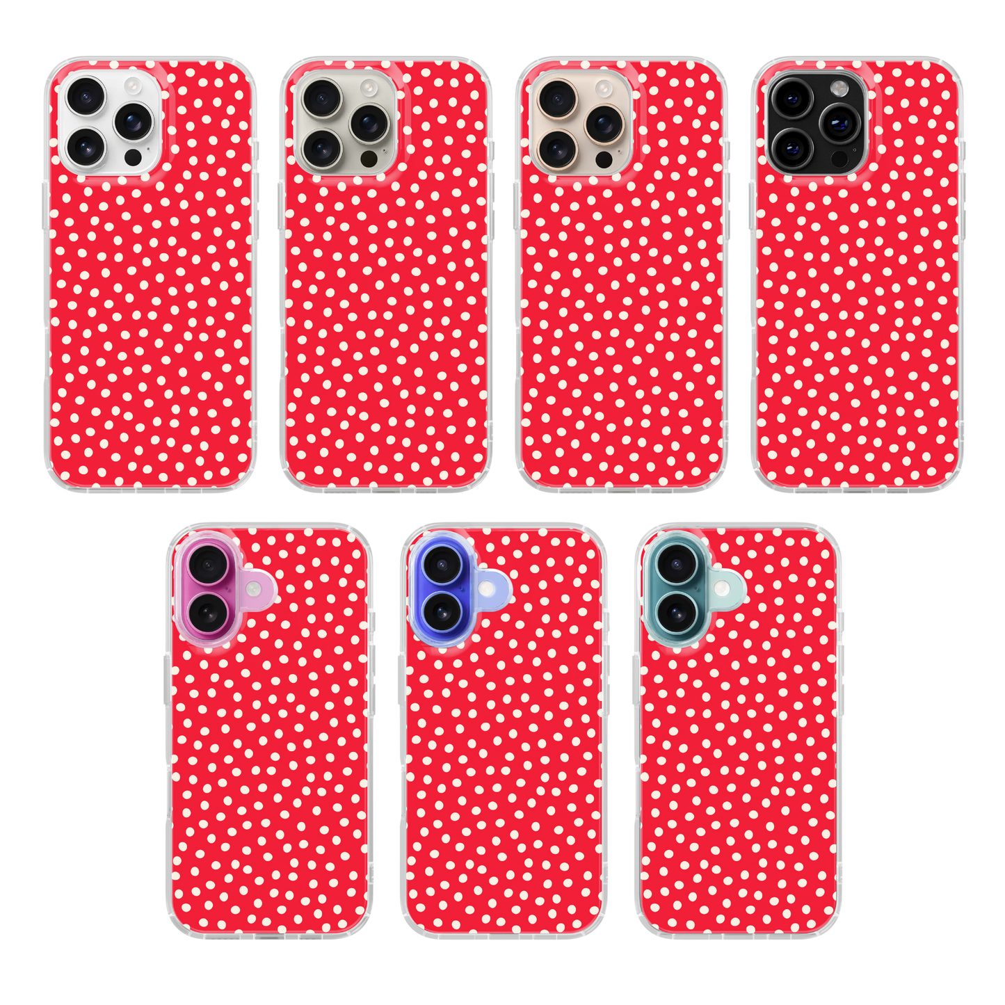 Vermillion Dots Clear Case Insert