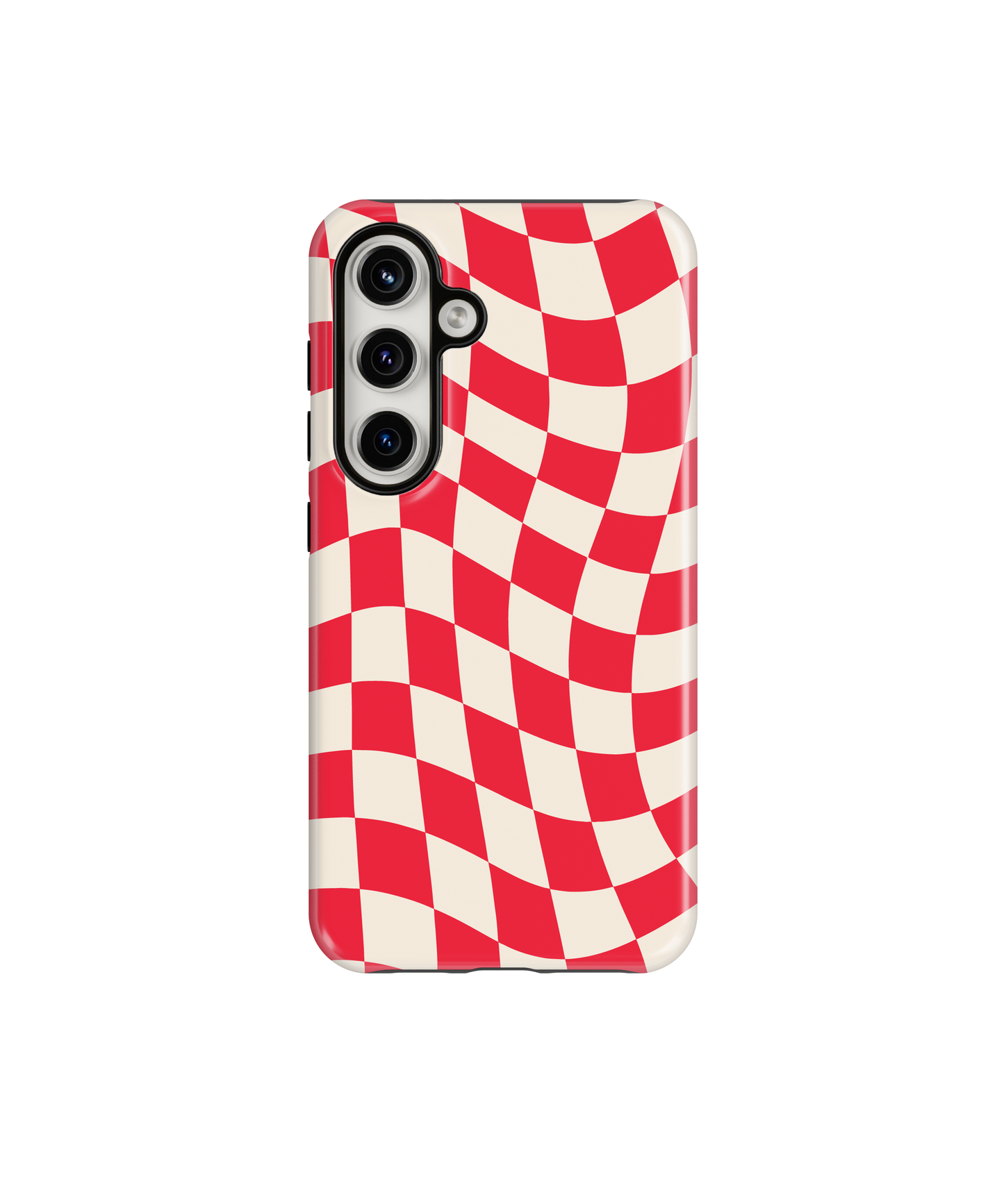 Vermillion Wavy Checkers II Phone Case