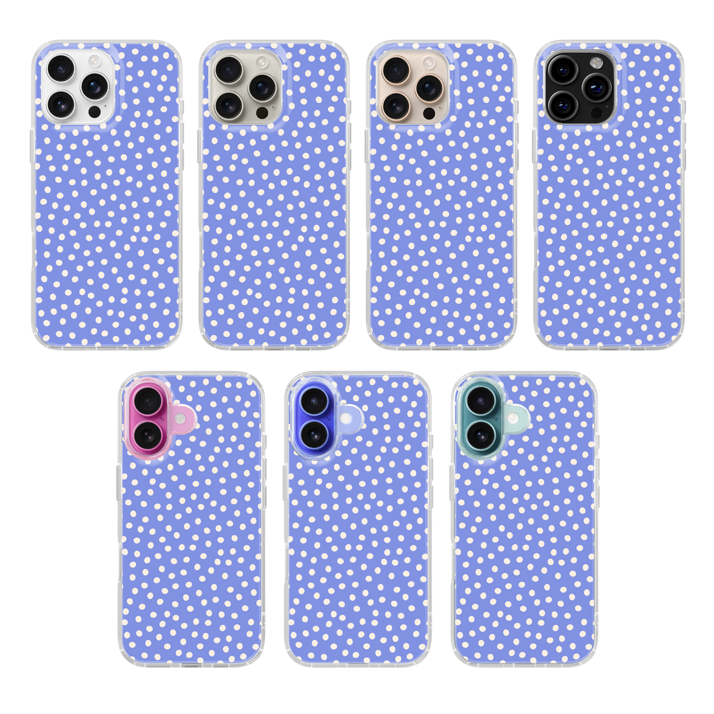 Bluebell Dots Clear Case Insert