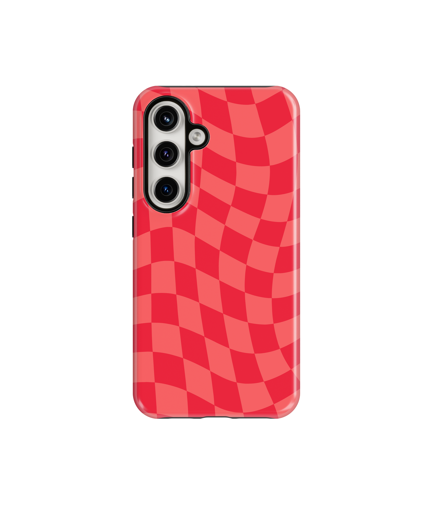 Vermillion Wavy Checkers Phone Case