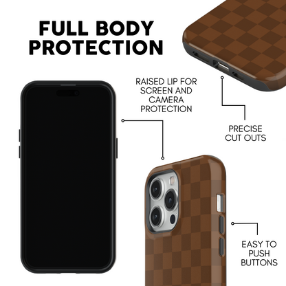 Cocoa Checkers iPhone Case