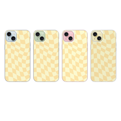 Banana Whispers Wavy Checkers Clear Case Insert