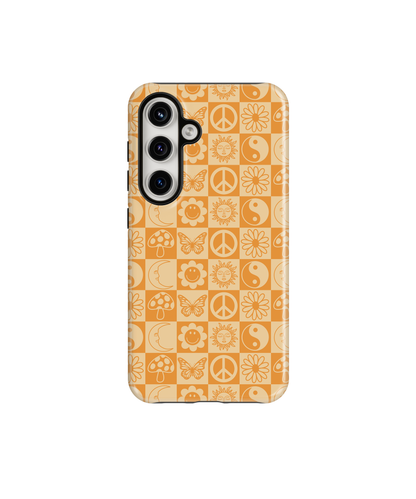 Orange Groovy Mosaic Phone Case