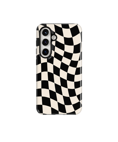 Onyx Wavy Checkers II Phone Case