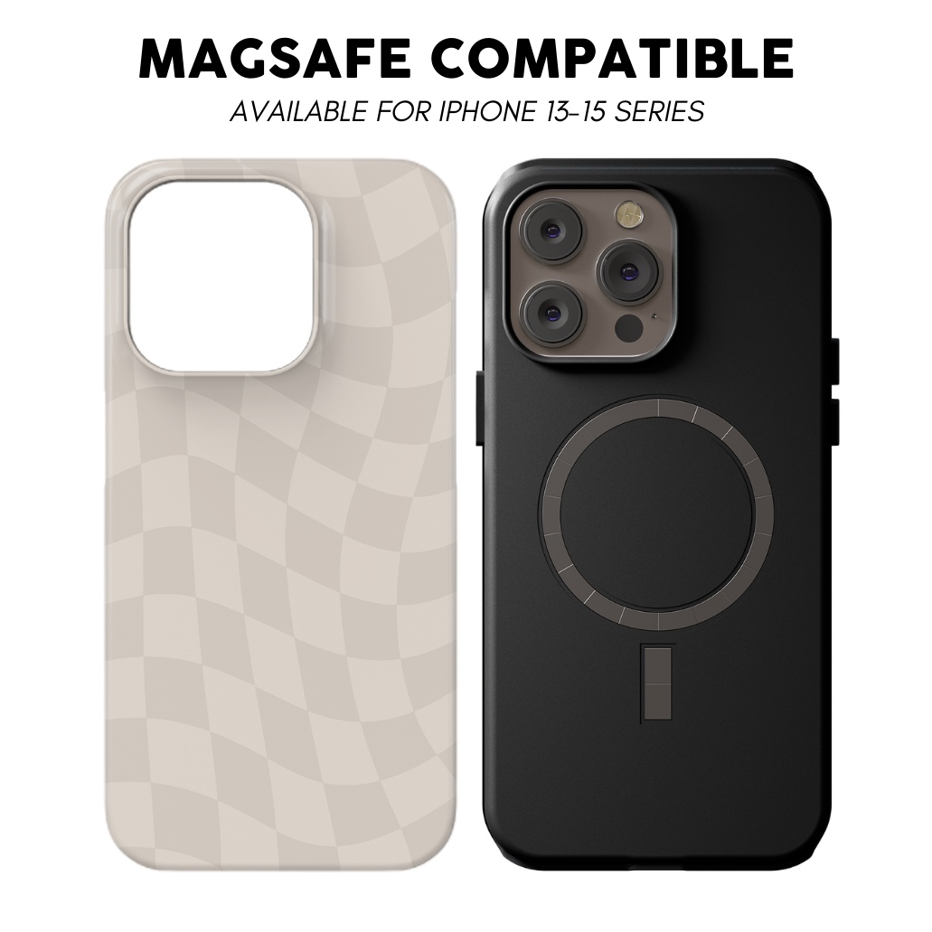 Vanilla Wavy Checkers iPhone Case