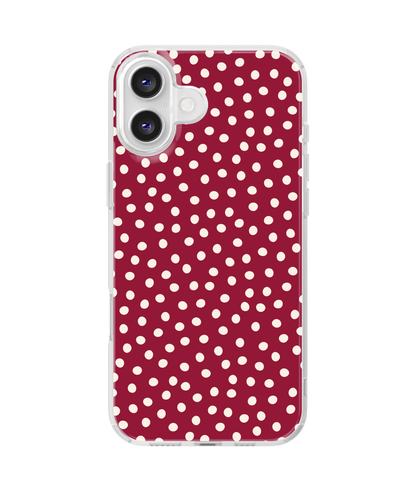 Black Cherry Dots Clear Case Insert