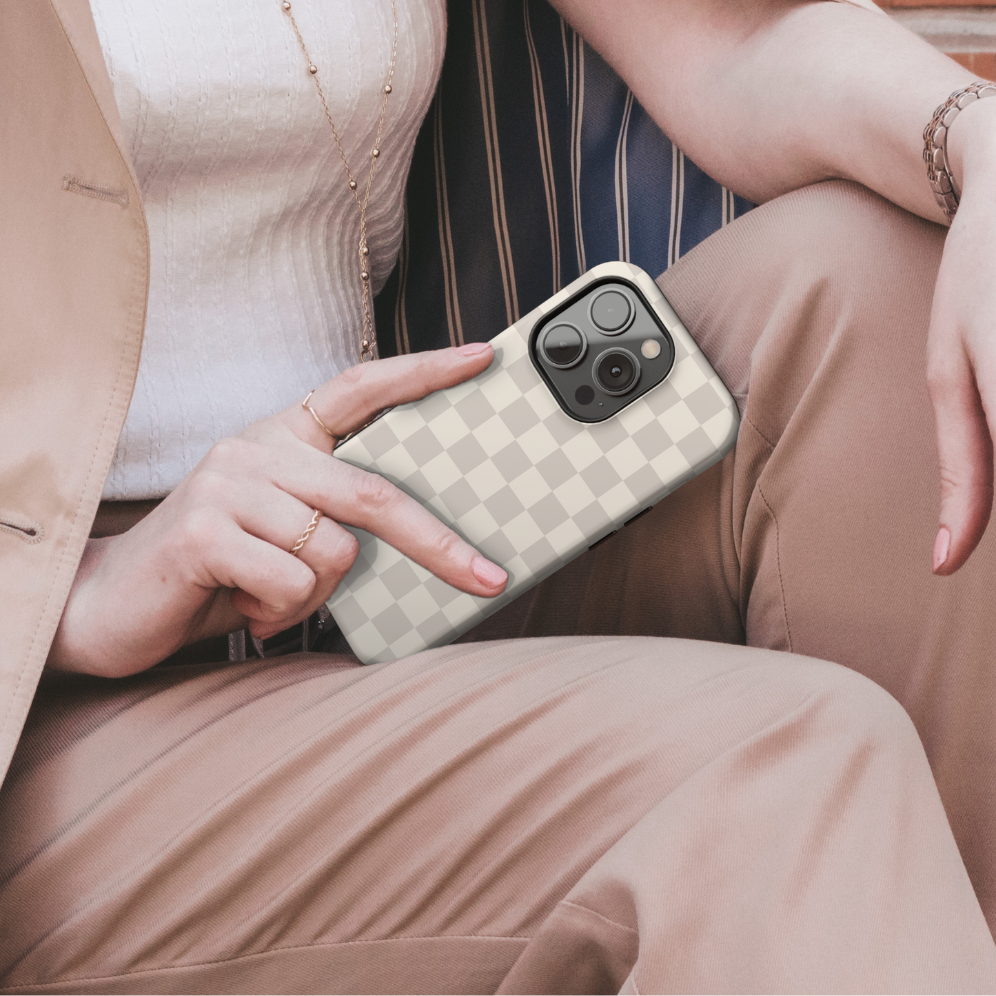 Vanilla Checkers II iPhone Case