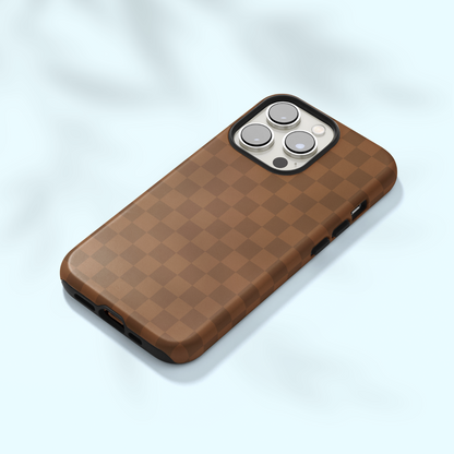 Cocoa Checkers iPhone Case