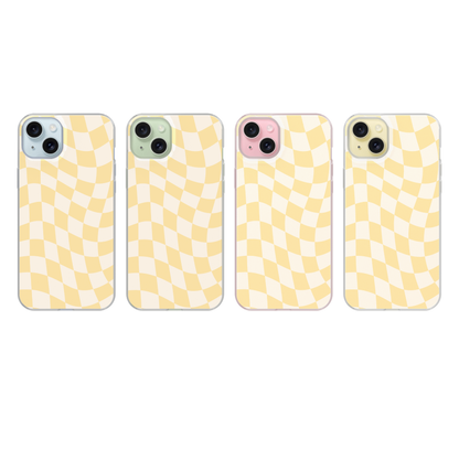 Banana Whispers Wavy Checkers II Clear Case Insert