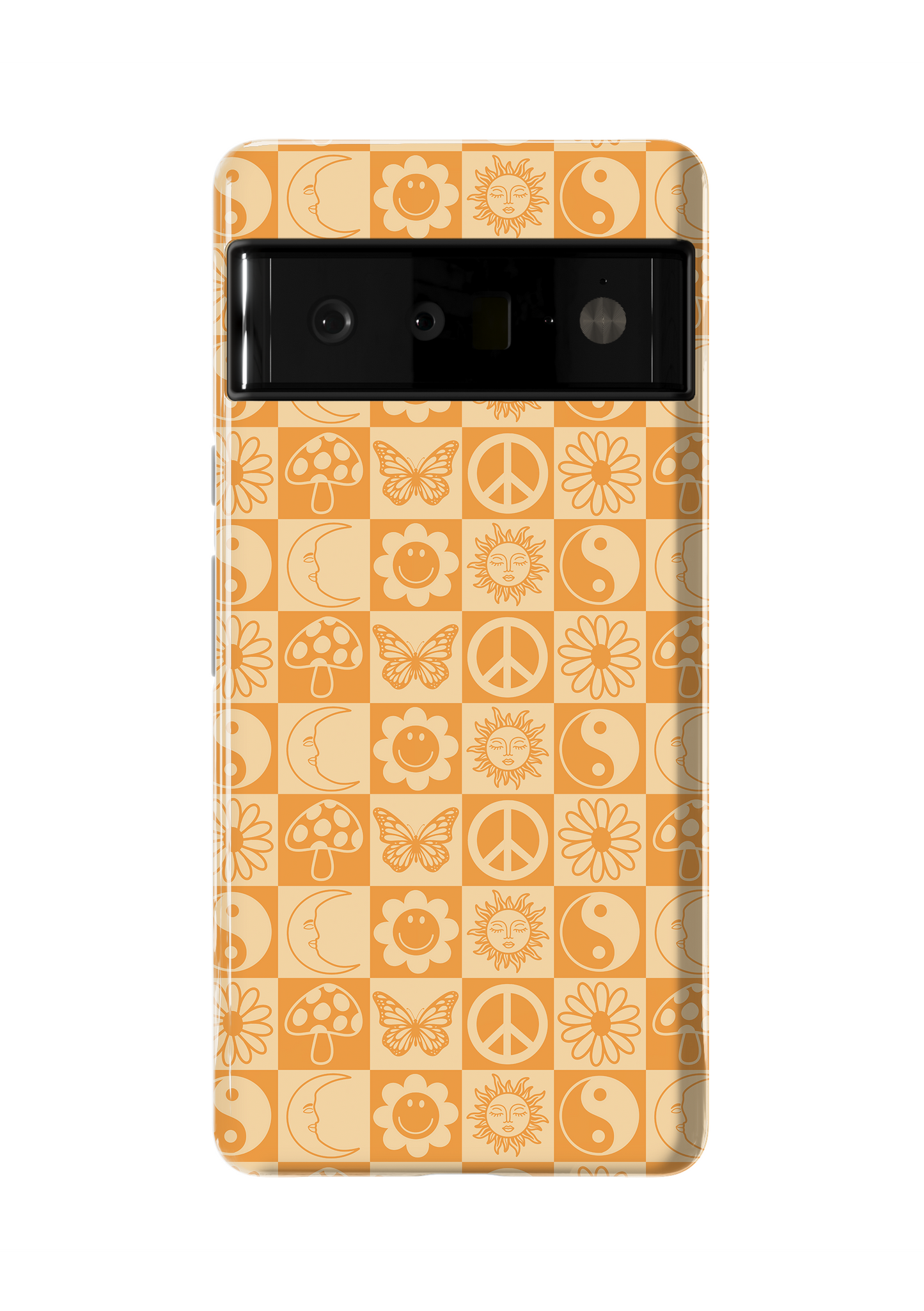 Orange Groovy Mosaic Phone Case