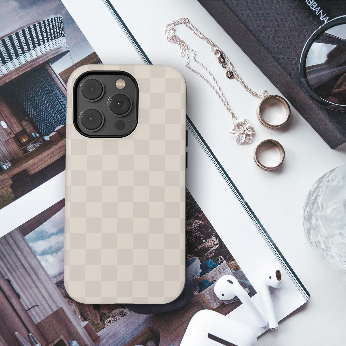 Vanilla Checkers iPhone Case