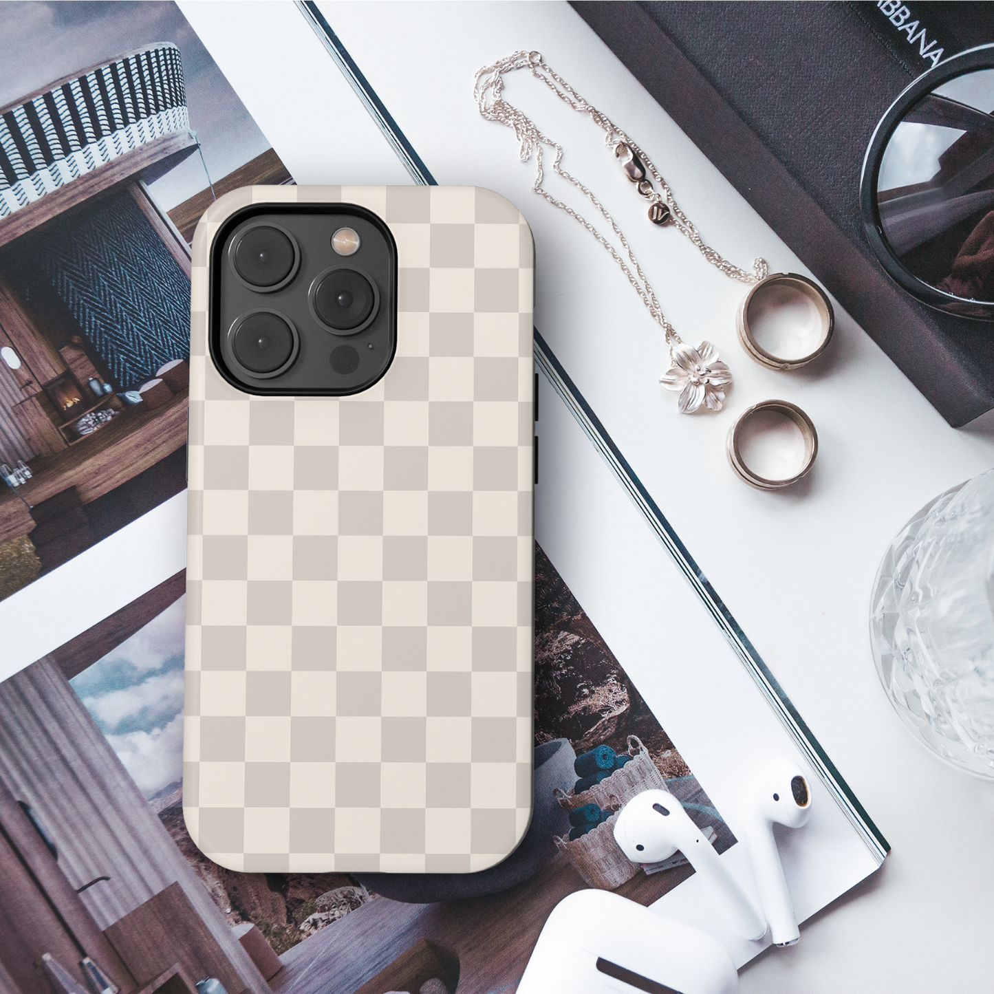 Vanilla Checkers II iPhone Case