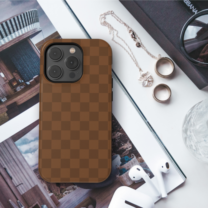 Cocoa Checkers iPhone Case