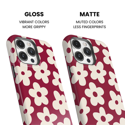 Black Cherry Big Blooms Phone Case