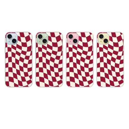 Black Cherry Wavy Checkers II Clear Case Insert