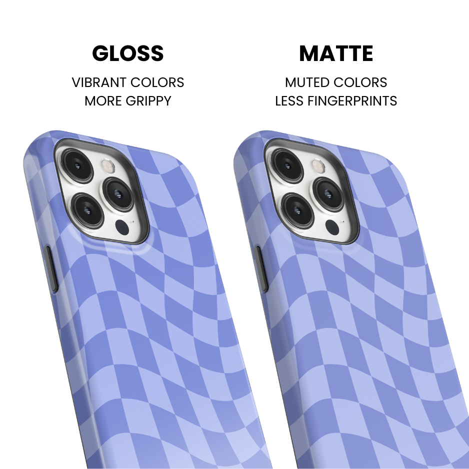 Bluebell Wavy Checkers Phone Case