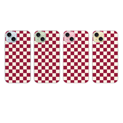 Black Cherry Checkers II Clear Case Insert