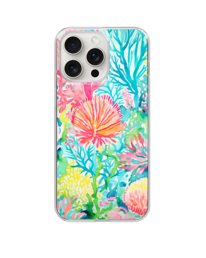 Watercolor Coral Clear Case Insert