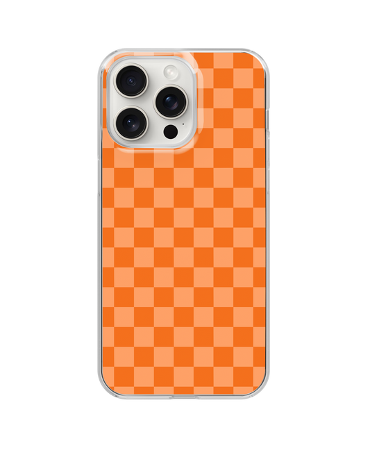 Tangerine Checkers Clear Case Insert