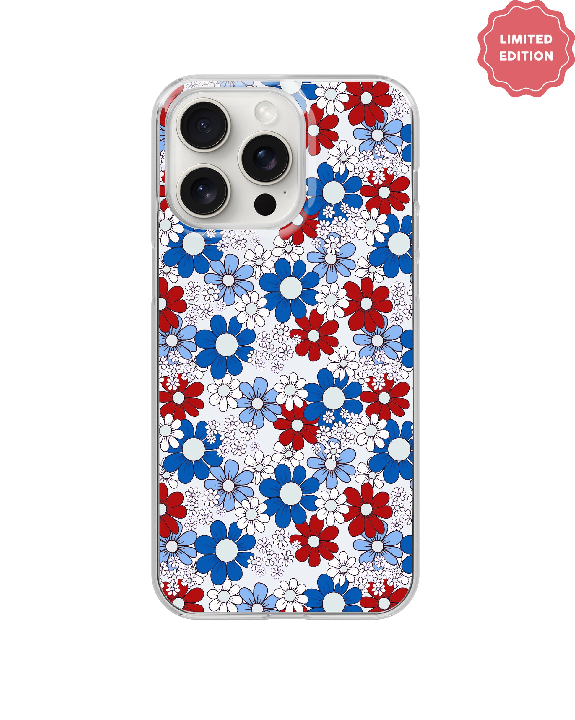 Patriotic Petal Perfect I Clear Case Insert – Lucky Girl Phone Cases