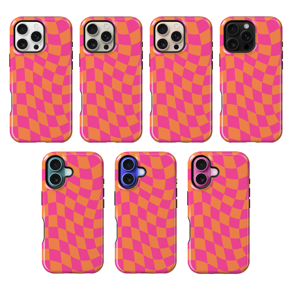 Sunkissed Wavy Checkers Phone Case