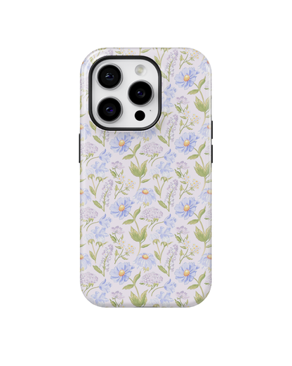 Powder Blue Heirloom Blooms Phone Case