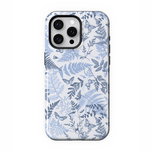 Cerulean Butterfly Garden iPhone Case