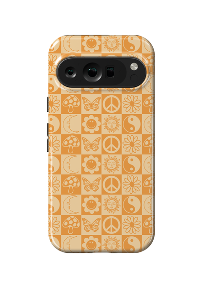 Orange Groovy Mosaic Phone Case