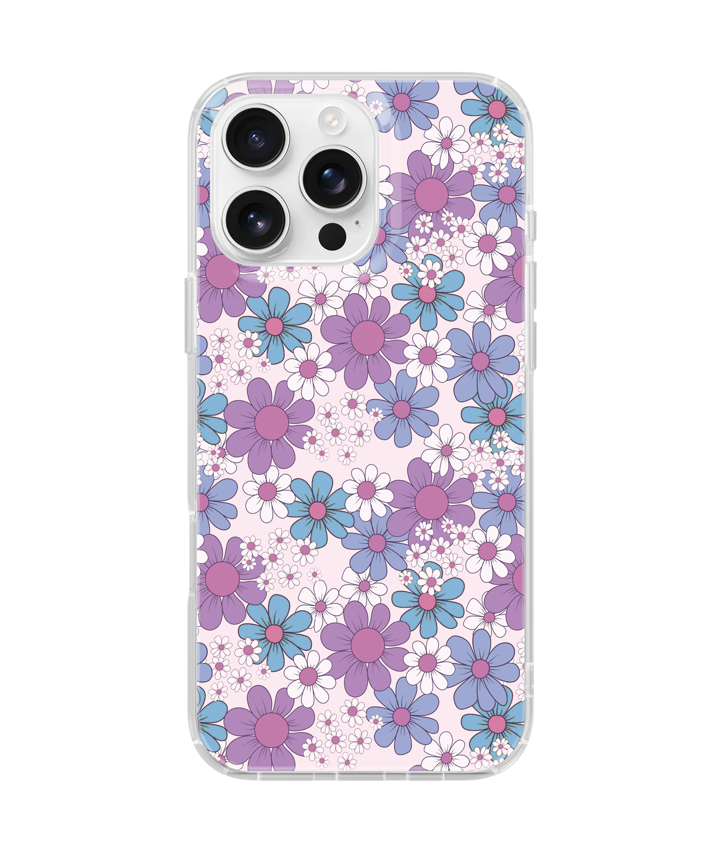 Blue & Purple Petal Perfect Clear Case Insert