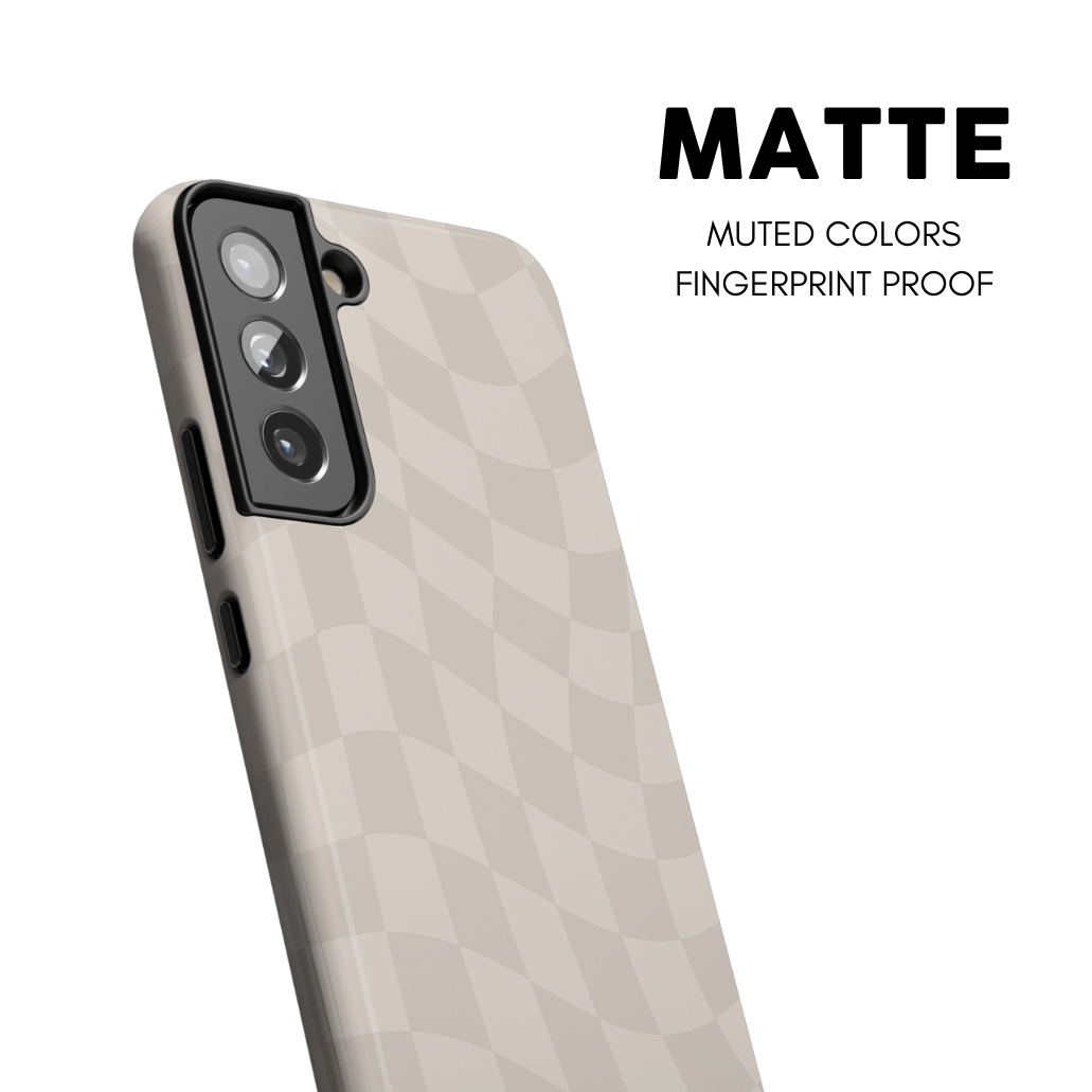 Vanilla Wavy Checkers Galaxy Case